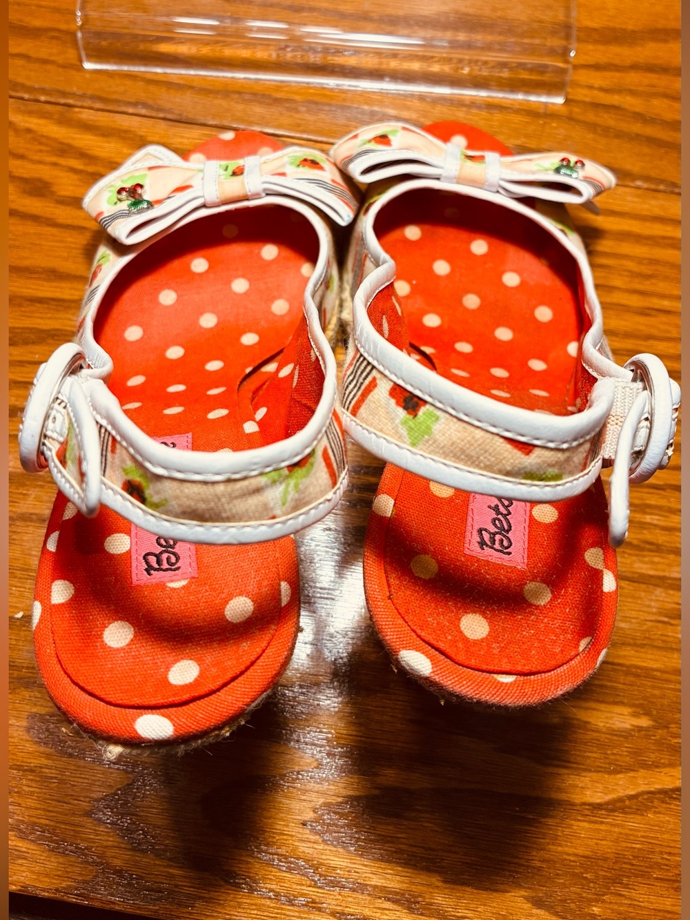 Y2K Vintage Betseyville Cherry Print Bow Slingback Espadrille Wedges Size 8.5 - Picture 10 of 13